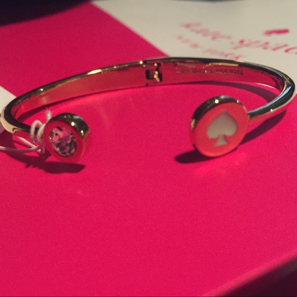 Kate Spade Mint Spot the Spade Hinged Bracelet - Picture 2 of 3